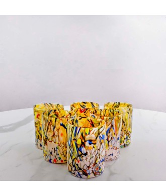 SET 6 PEZZI B1 MURANO SERIE MG AMBRA