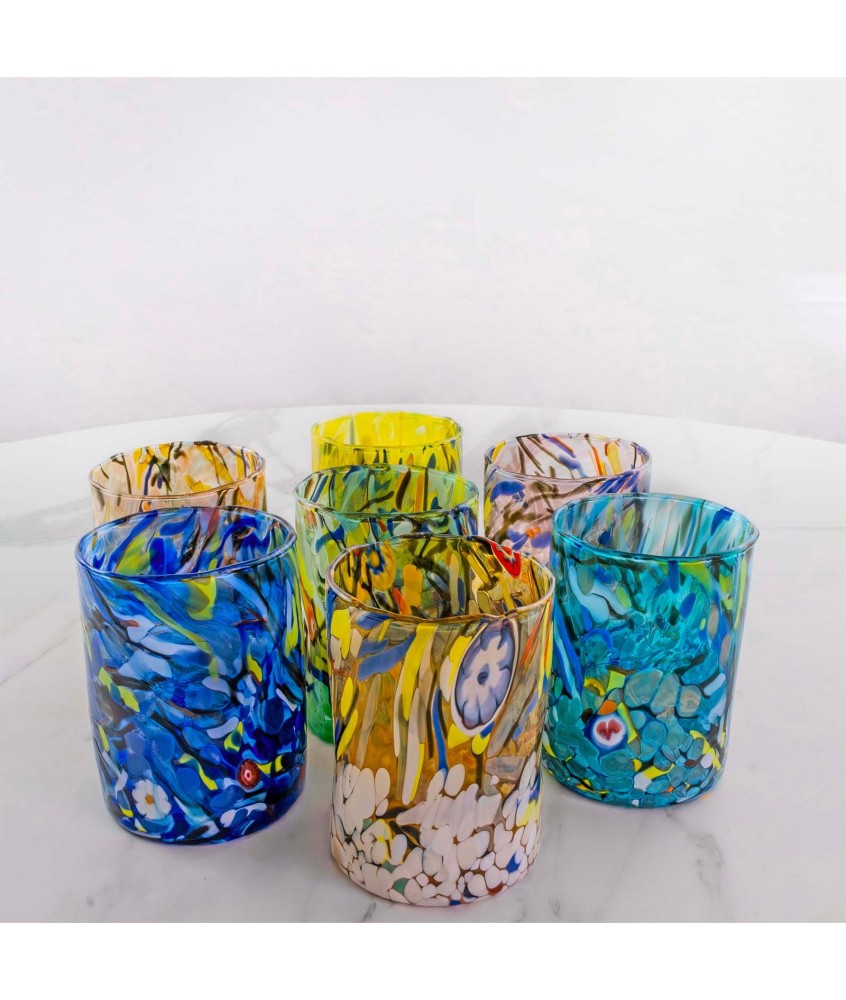 SET 6 PEZZI B1 MURANO SERIE MG MULTICOLORE