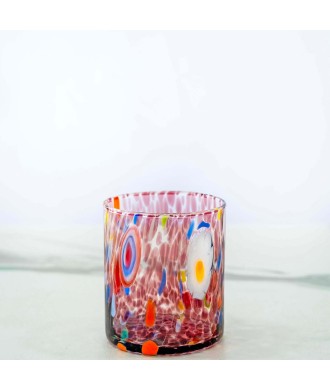 SET 6 PEZZI BICCHIERI MURANO SERIE B8 AZZURRO + MURRINE