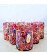 SET 6 PEZZI BICCHIERI MURANO SERIE B8 AZZURRO + MURRINE