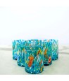 SET 6 PEZZI BICCHIERI MURANO SERIE B8 AMETISTA + MURRINE