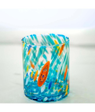 SET 6 PEZZI BICCHIERI MURANO SERIE B8 AMETISTA + MURRINE
