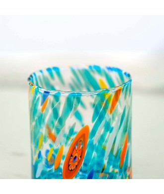 SET 6 PEZZI BICCHIERI MURANO SERIE B8 AMETISTA + MURRINE