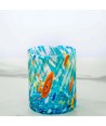 SET 6 PEZZI BICCHIERI MURANO SERIE B8 ACQUAMARE + MURRINE