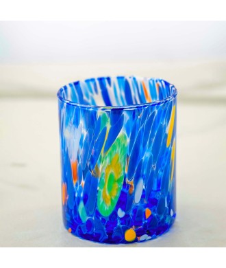 SET 6 PEZZI BICCHIERI MURANO SERIE B8 ACQUAMARE + MURRINE