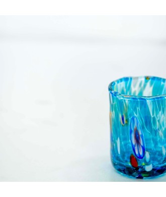 SET 6 PEZZI CHICCHETTO MURANO SERIE B1 ACQUAMARE