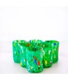 SET 6 PZ CHICCHETTO MURANO SERIE B7 - 4 BOTTE VERDE ERBA