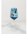 SET 2 PEZZI CALICE MURANO SERIE B8 ACQUAMARE + MURRINE