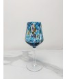 SET 2 PEZZI CALICE MURANO SERIE B8 ACQUAMARE + MURRINE