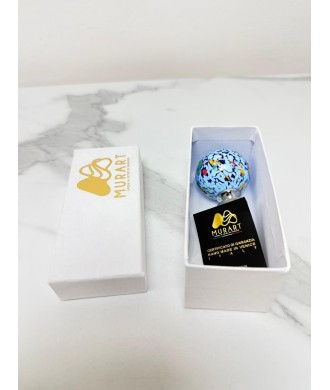 TAPPO CON SFERA IN VETRO CELESTE + SCAGLIE